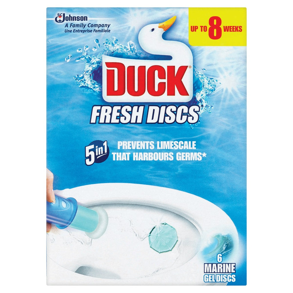 Image - Duck Toilet Cleaner Fresh Discs Holder Marine, 36ml, 6 Disc