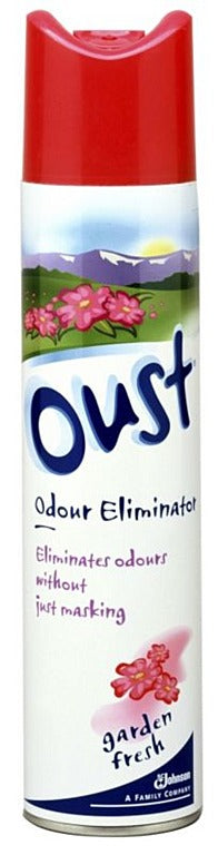 Image - Oust Air Freshener Odour Eliminator, 300ml, Garden Fresh Scent, Red