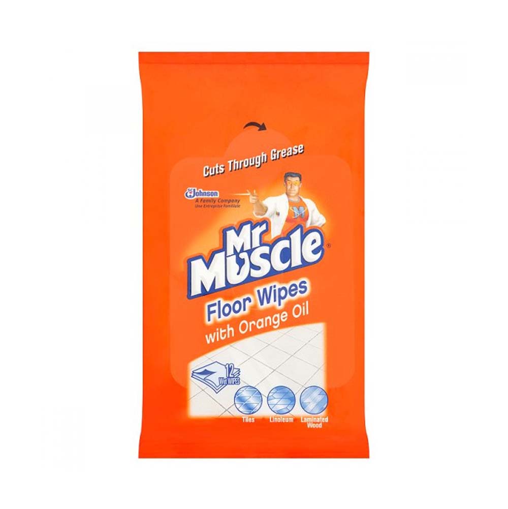 Image - Mr Muscle Floor Wipes Fragrance Oil, 12pcs, Orange Scent