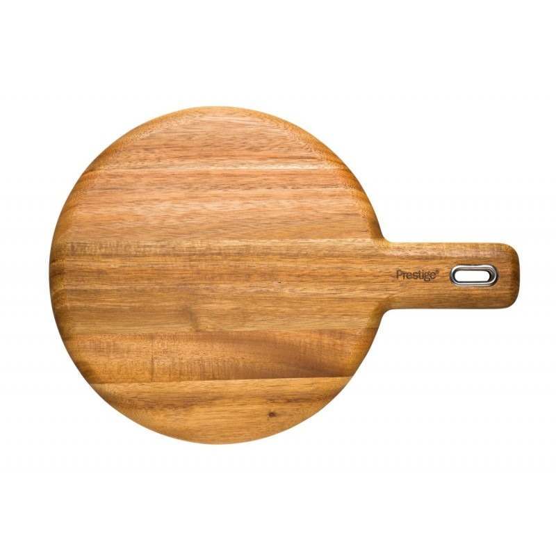 Image - Prestige Round Acacia Wood Chopping Board, 35.5cm x 25.5cm, Brown