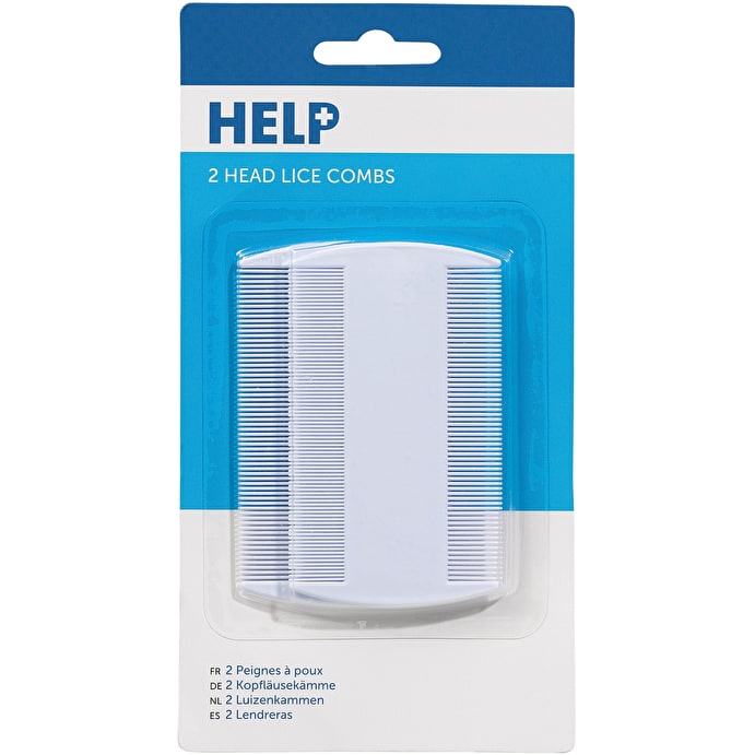 Image - Help 2 Head Lice Combs, 2pc, White