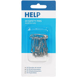 Image - Help Nickel Safety Pins, SIlver