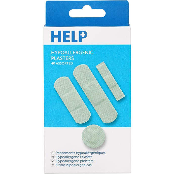 Image - Help Hypoallergenic Plasters, 40pcs, White