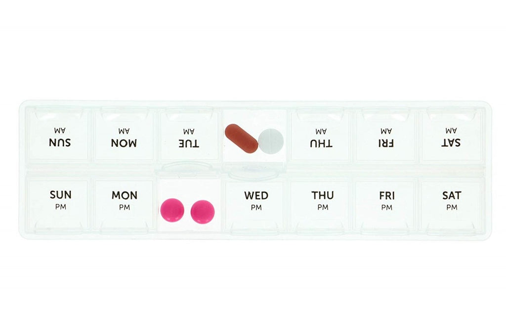 Image - Help 7 Day Pill Organiser AM/PM, Clear