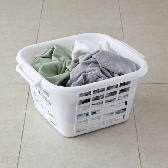 Image - Addis 24L Square Laundry Basket, White