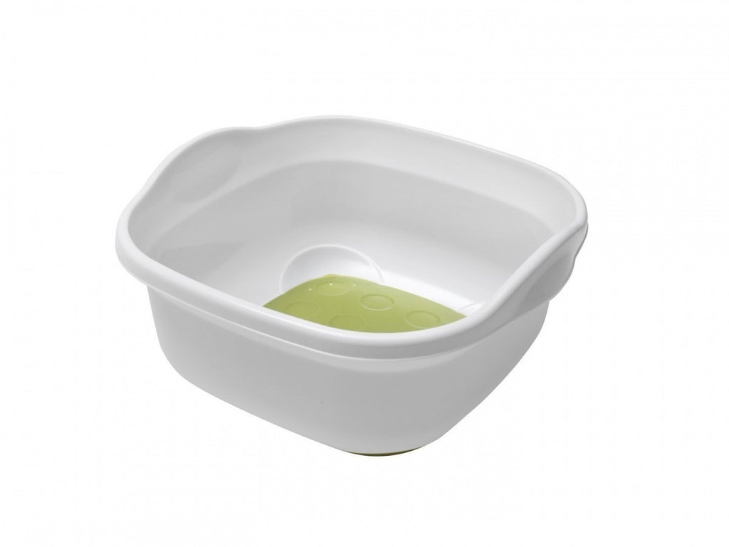 Image - Addis Kitchen Sense Soft Touch Bowl, 8.5L White/Green