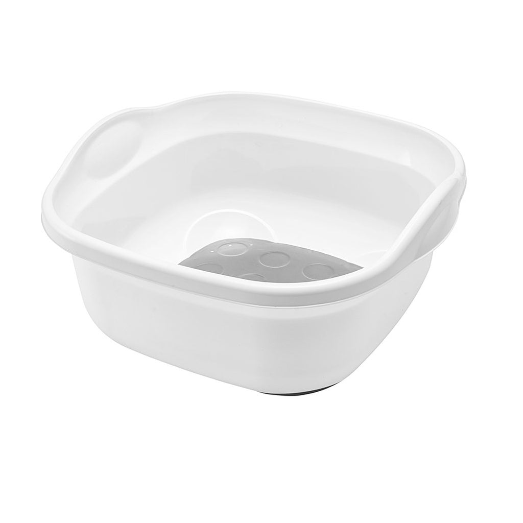 Image - Addis Premium Soft Touch Washing up Bowl, 8.5 Litre, White & Grey