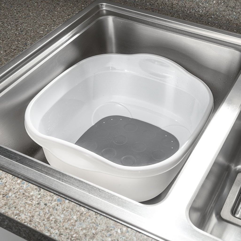 Image - Addis Premium Soft Touch Washing up Bowl, 8.5 Litre, White & Grey