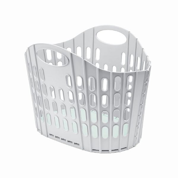 Image - Addis 38L Fold Flat Laundry Basket, Charcoal
