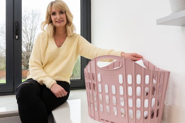 Image - Addis Lynsey Queen of Clean Pink Fold Flat Basket