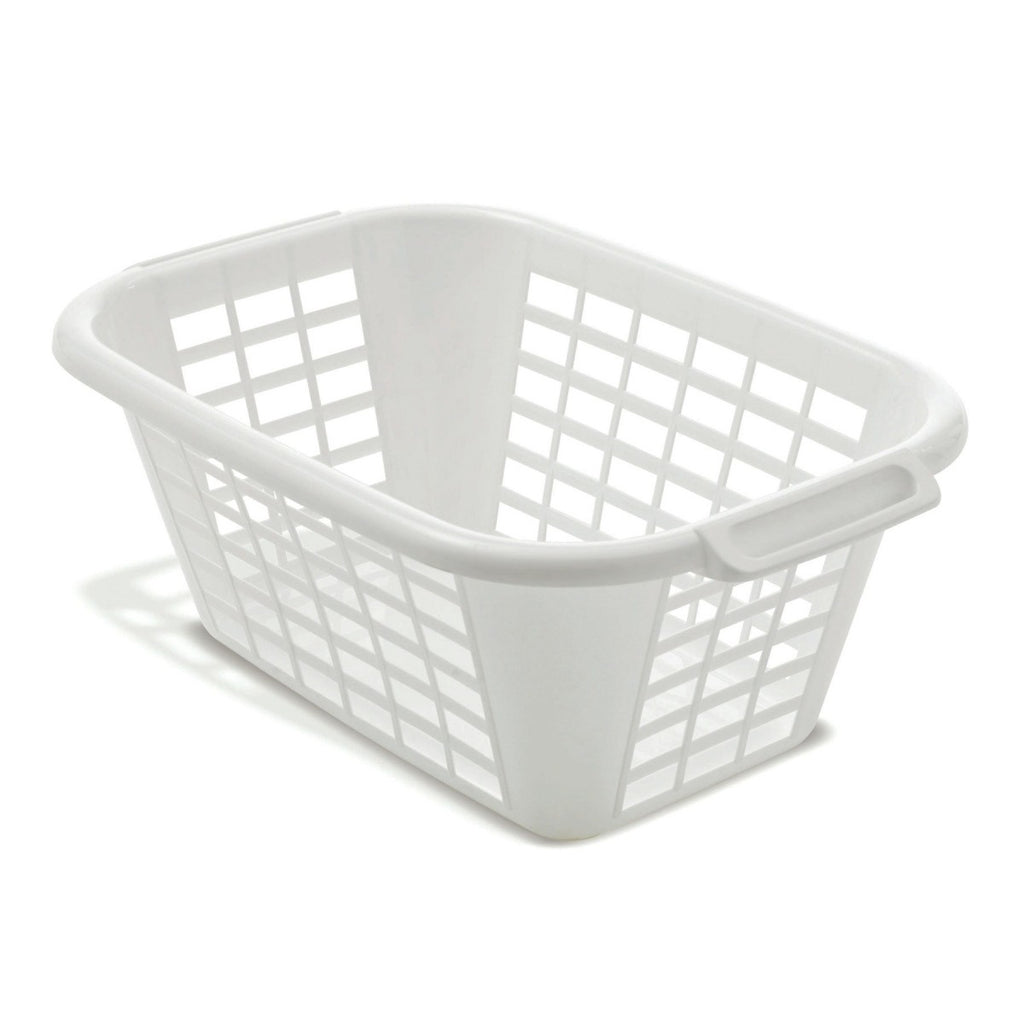 Image - Addis Rectangular Laundry Basket, 40L, White