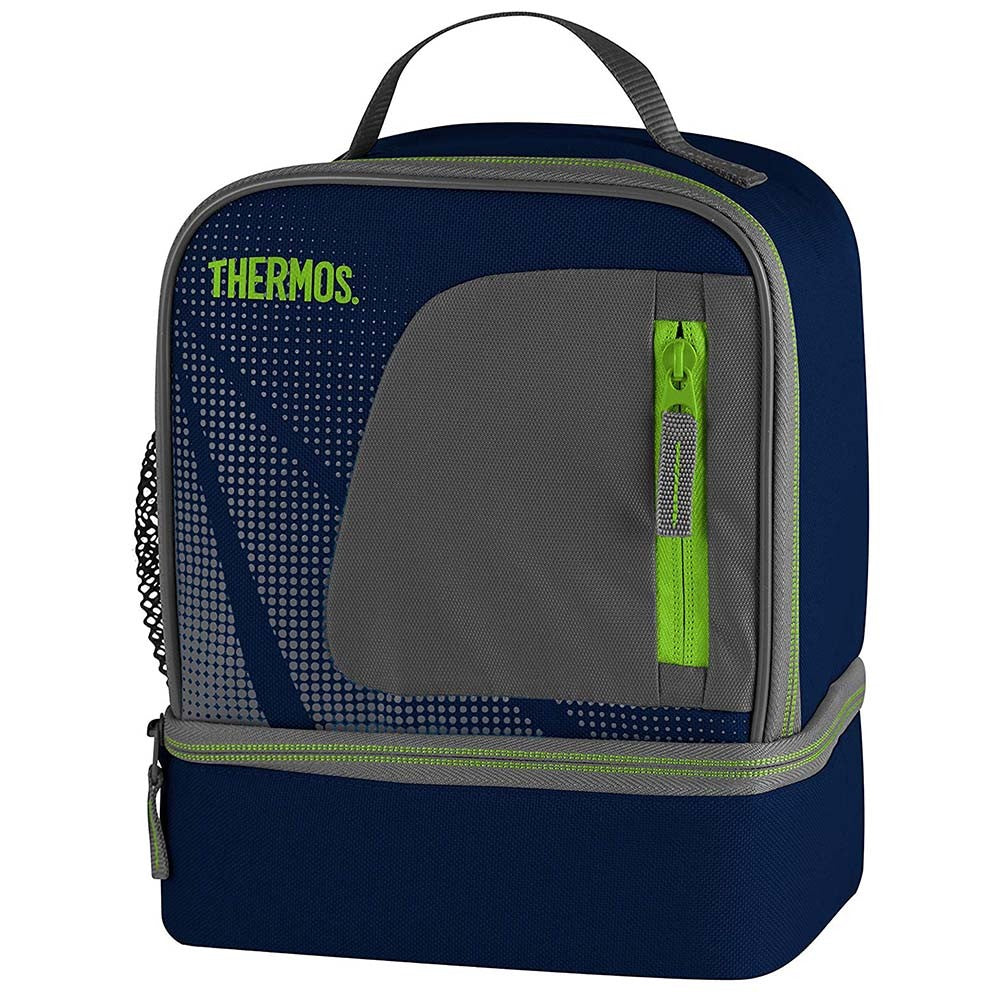 Image - Thermos Radiance Dual Compartment Insulated Lunch Kit, Navy Blue, 24cm