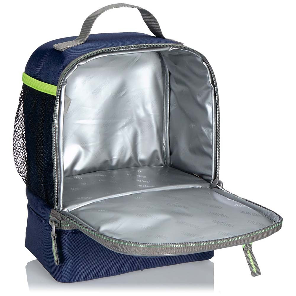 Image - Thermos Radiance Dual Compartment Insulated Lunch Kit, Navy Blue, 24cm