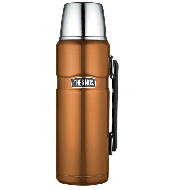 Image - Genuine Thermos Brand Stainless Steel King Flask, 1.2L, Copper