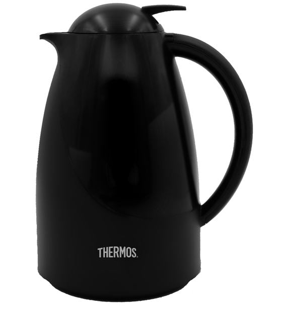 Image - Genuine Thermos Brand Glass Lined Carafe, 1.0L, Black