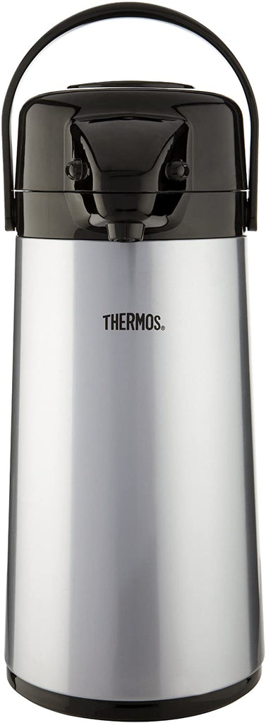Image - Thermos Push Button Pump Pot, 1.9L, Silver
