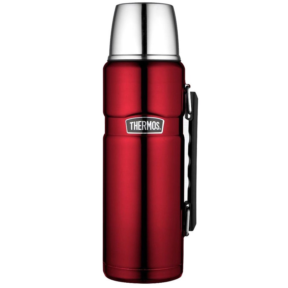 Image - Thermos Stainless Steel King Flask with Handle, 1.2L, Red