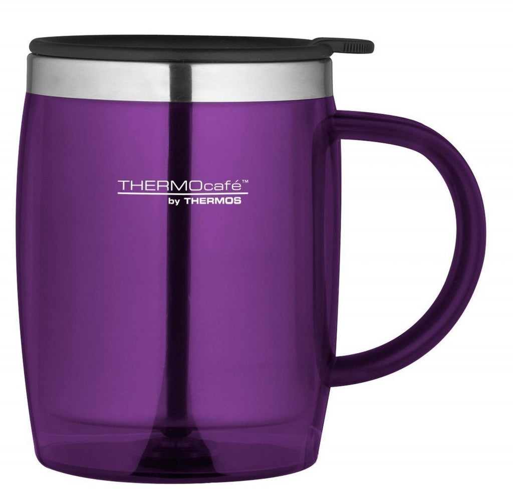 Image - Thermos Double Wall Insulated Desk Mug, 450ml, Purple