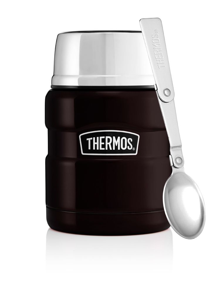 Image - Thermos Stainless Steel King Food Flask, 470ml, Matt Black