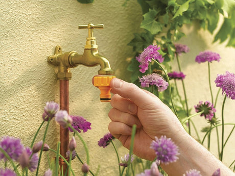 Image - Hozelock Threaded Tap Connector, Yellow