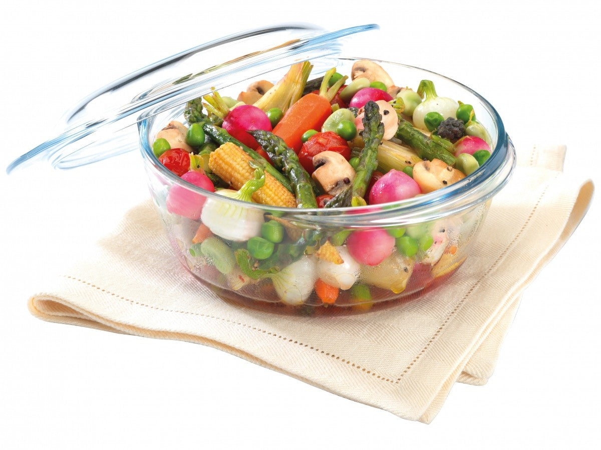 Image - Pyrex Classic Easy Grip Glass Round Casserole High Resistance, 1L