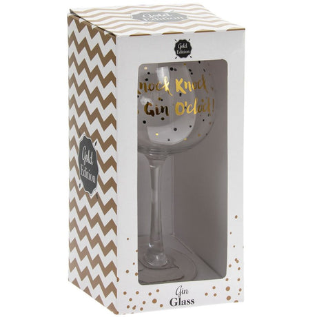 Image - Lesser & Pavey Gin Glass, Gold, Assorted