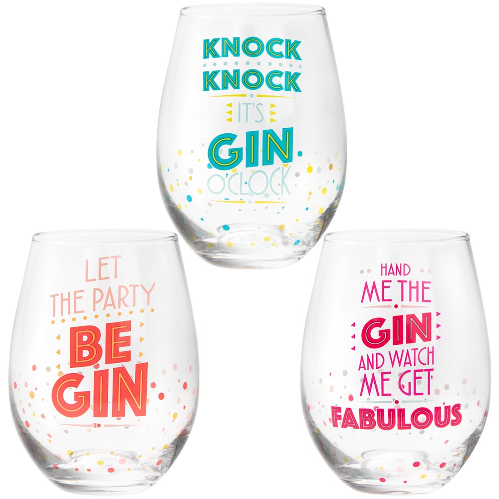 Image - Lesser & Pavey Stemless Gin Glass, Assorted