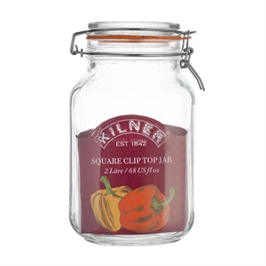 Image - Kilner Clip Top Square Jar 2 Litre