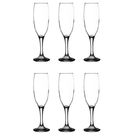 Ravenhead Essentials Flute Glasses, Set of 6, 22cl