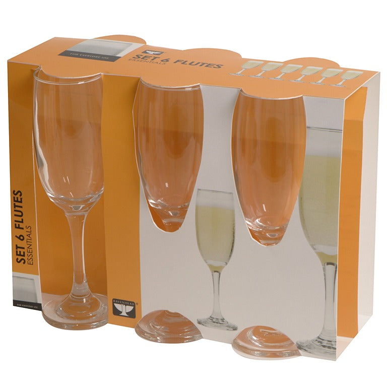 Image - Ravenhead Classic Gold 22cl Champagne Flutes, Set of 6