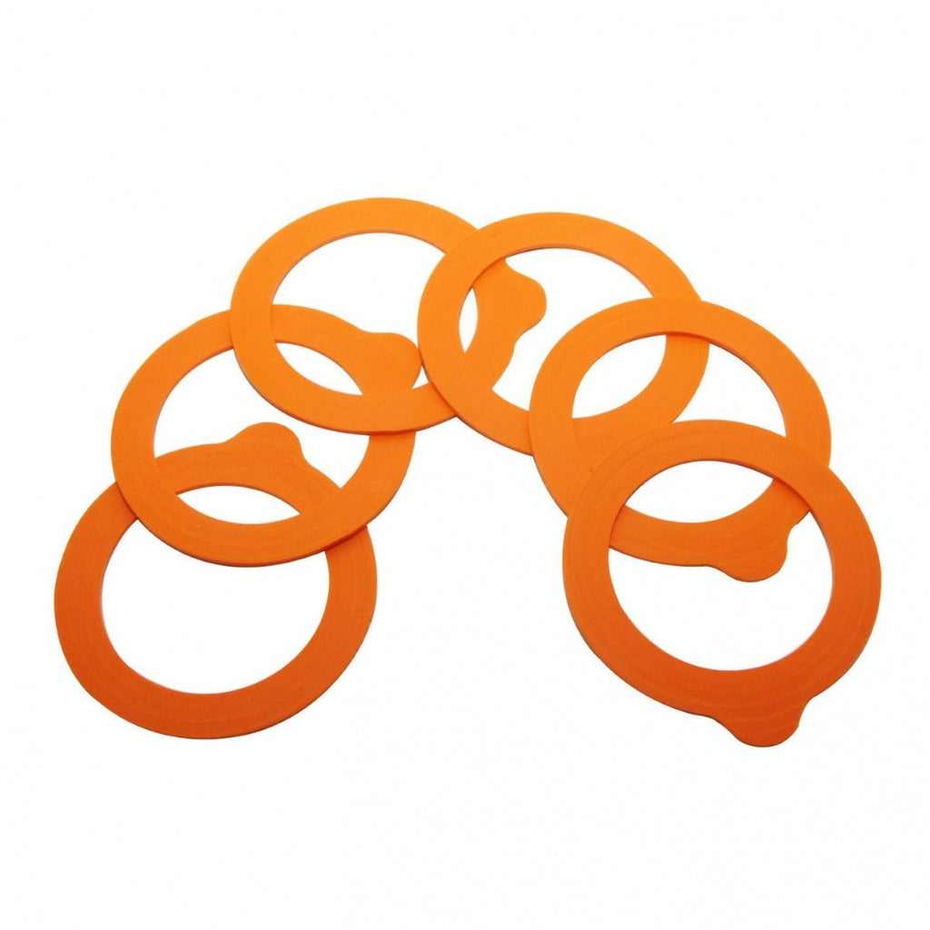 Image - Kilner Replacement Seals for Kilner Clip Top Jars, Set of 6 , Orange