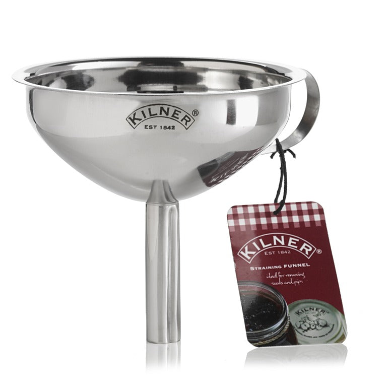 Image - Kilner Stainless Steel Strainer Funnel, Silver