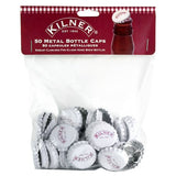 Image - Kilner Pack of 50 Metal Bottle Caps, White