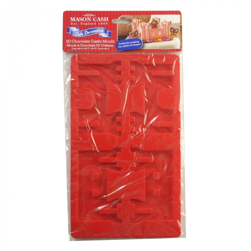 Image - Mason Cash 3D Silicone Chocolate Castle Mould, Red