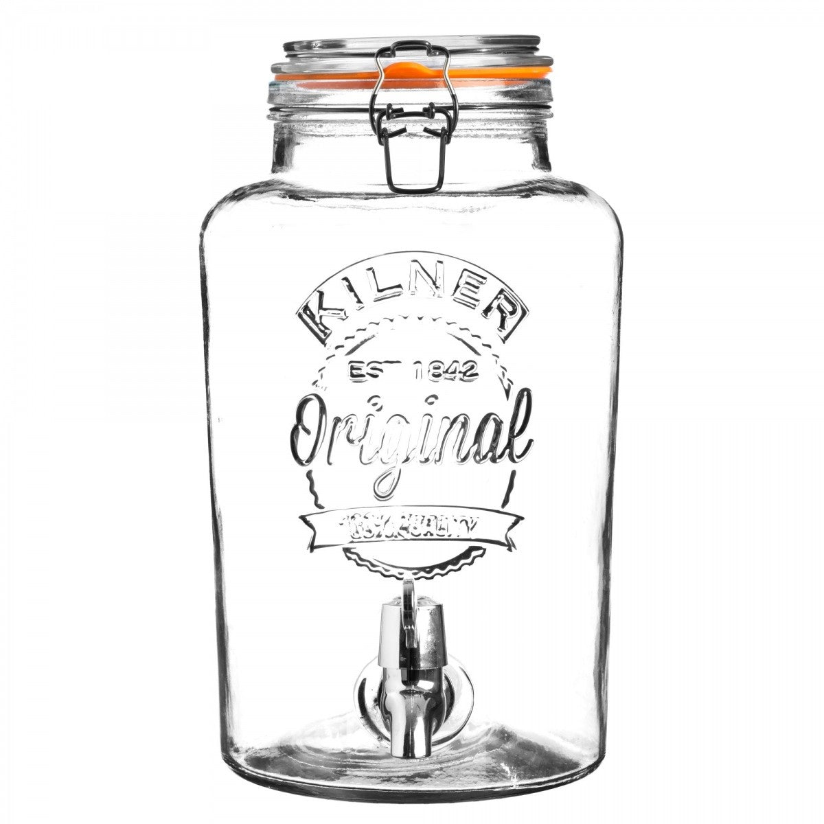 Kilner Clip Top Round Drinks Dispenser, 8L