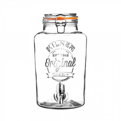 Kilner Clip Top Round Drinks Dispenser, 5L