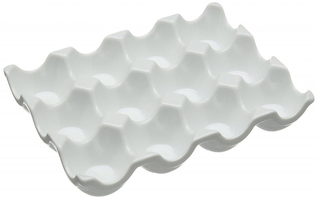 Image - Price and Kensington Simplicity Egg Tray, Porcelain, White
