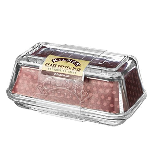 Image - Kilner Glass Butter Dish, Clear