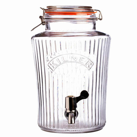 Image - Kilner Clip Top Vintage Drinks Dispenser 5 Litre, Clear