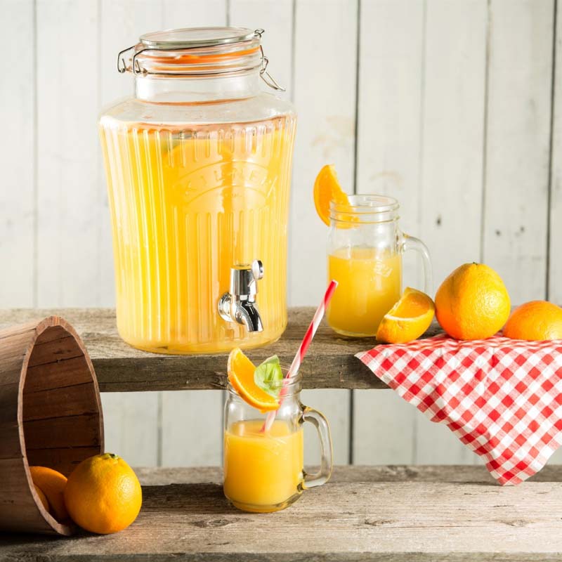 Image - Kilner Clip Top Vintage Drinks Dispenser 5 Litre, Clear