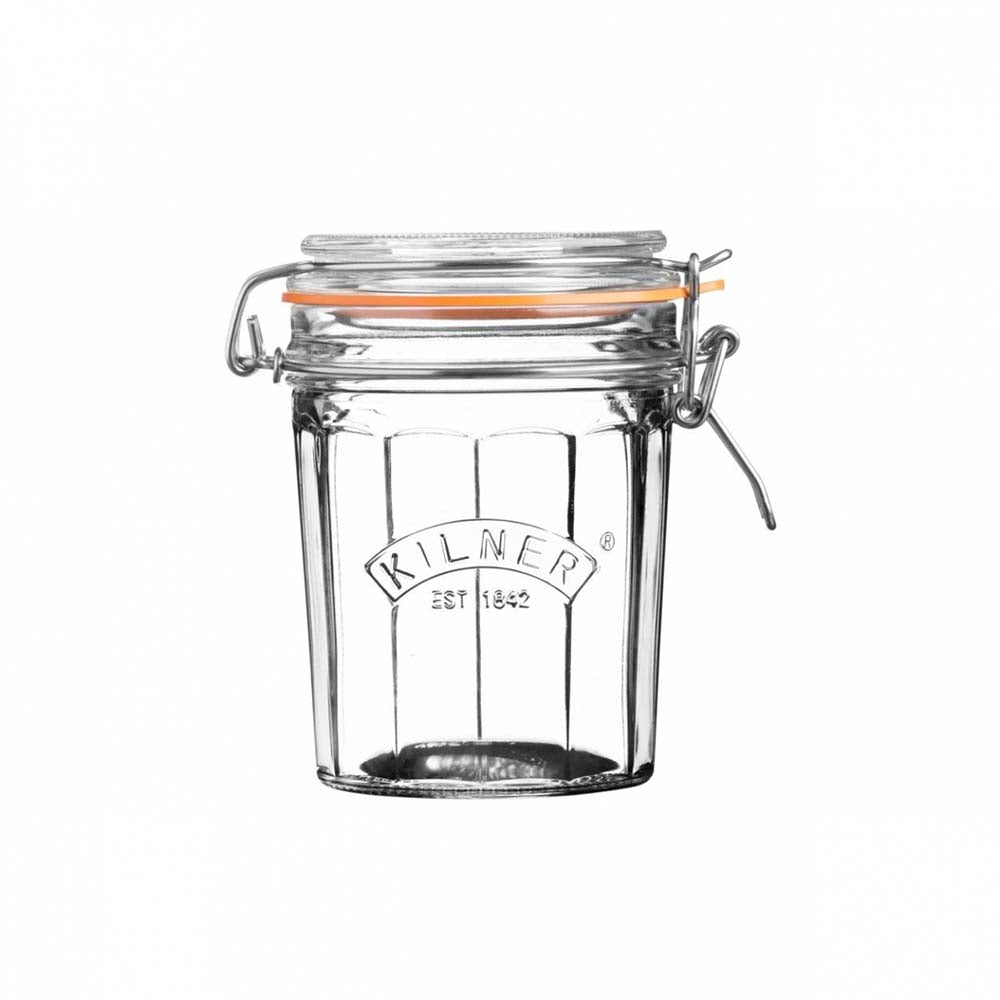 Image - Kilner Facetted Clip Top Jar, 0.45L, Transparent
