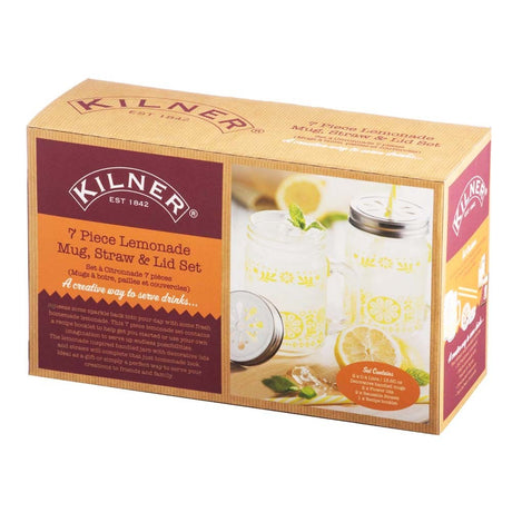 Image - Kilner 7 Piece Lemondade Mug, Star & Lid Set