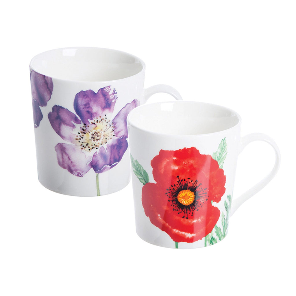 Image - Price & Kensington Woodland Poppies Assorted Fine China Mugs