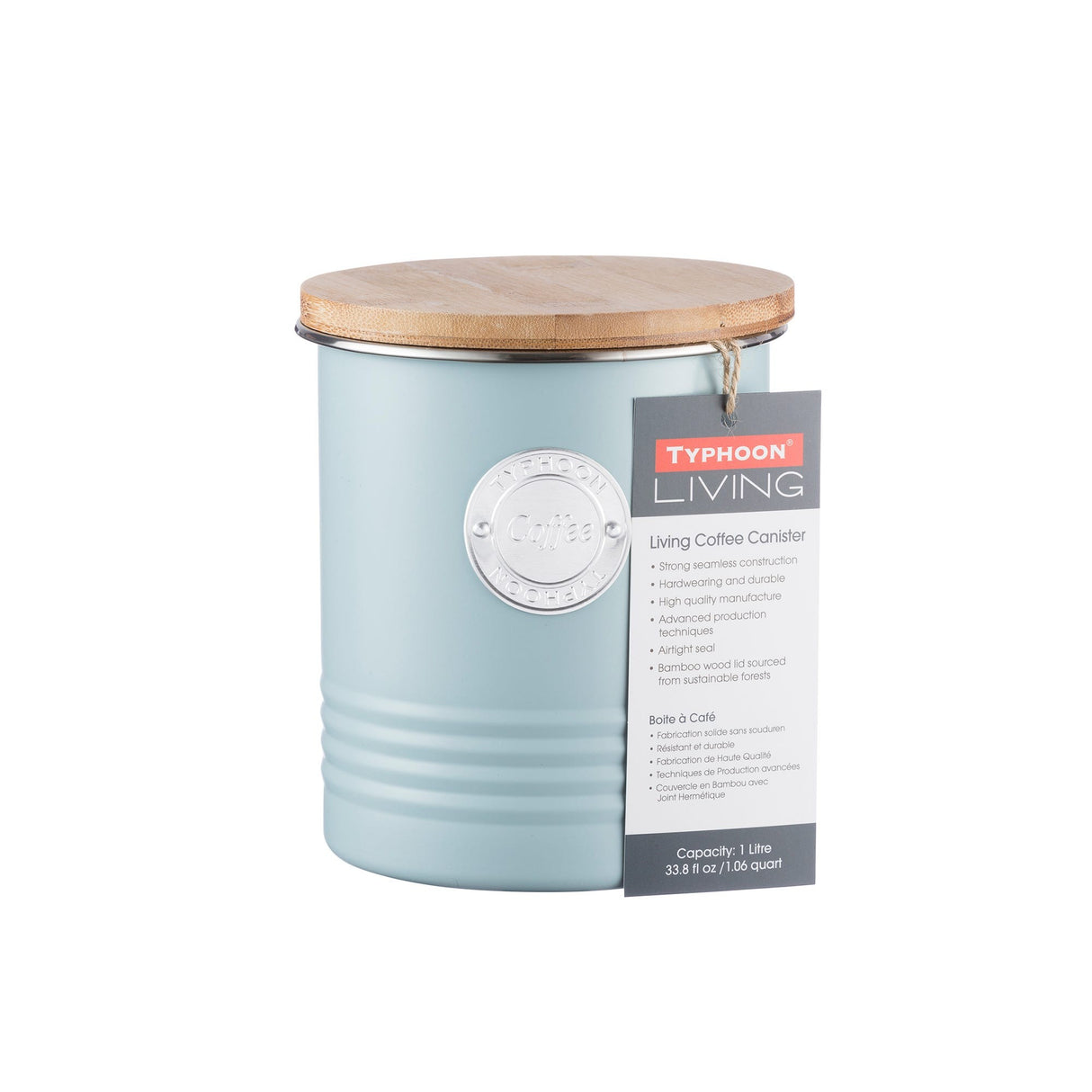 Image - Typhoon Living Coffee Canister Blue 1 Litre