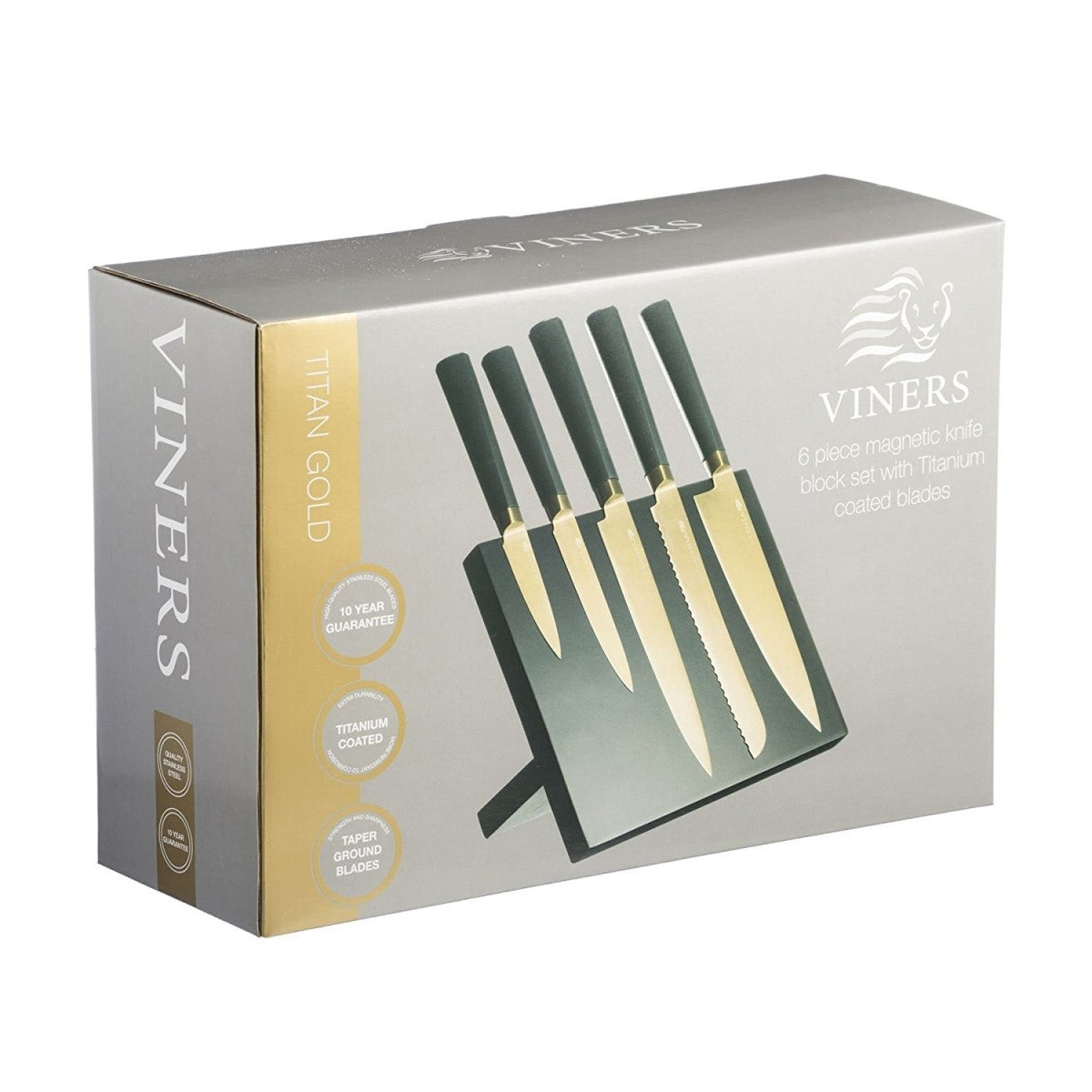 Image - Viners Titan Gold Knife Block, 6 Piece