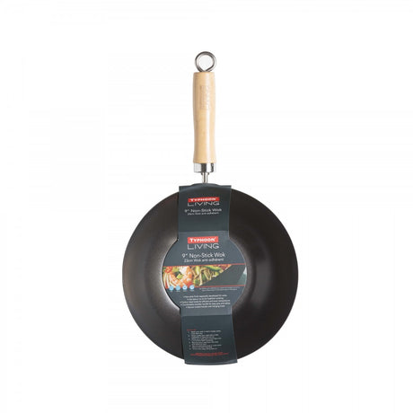 Image - Typhoon Living Non-Stick Wok, 9 Inches, Black