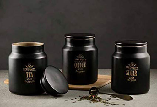 Image - Price and Kensington Speciality Sugar Storage Jar, 800ml, Black