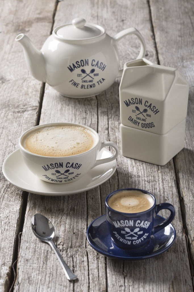 Image - Mason Cash Varsity Espresso Cups and Saucers, Set of 2