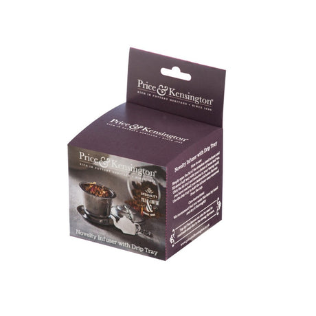 Image - Price & Kensington Speciality Tea Novelty Infuser with Drip Tray, Stainless Steel