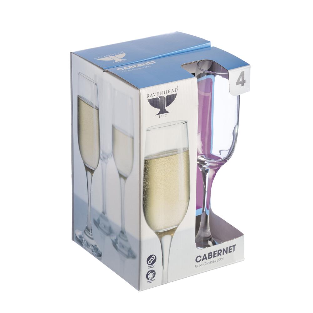Image - Ravenhead Cabernet Set of 4 Flute Glasses, 21.5cl